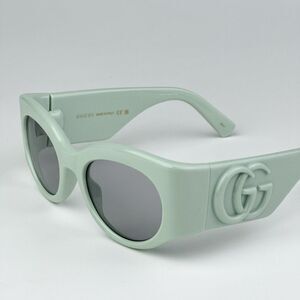 NEW Gucci GG1544S 003 Green Grey Unisex Oval Sunglasses GG 1544S